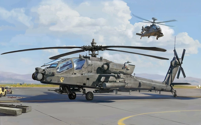 AH-64E美国陆军直升机图片桌面壁纸