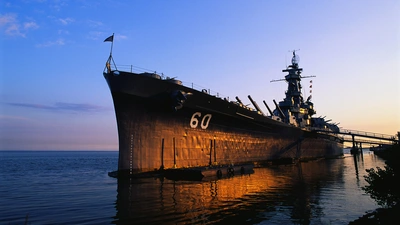 阿拉巴马号战舰（BB-60）图片壁纸