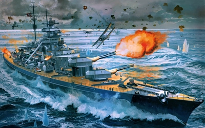 俾斯麦号战列舰（Bismarck class）图片壁纸