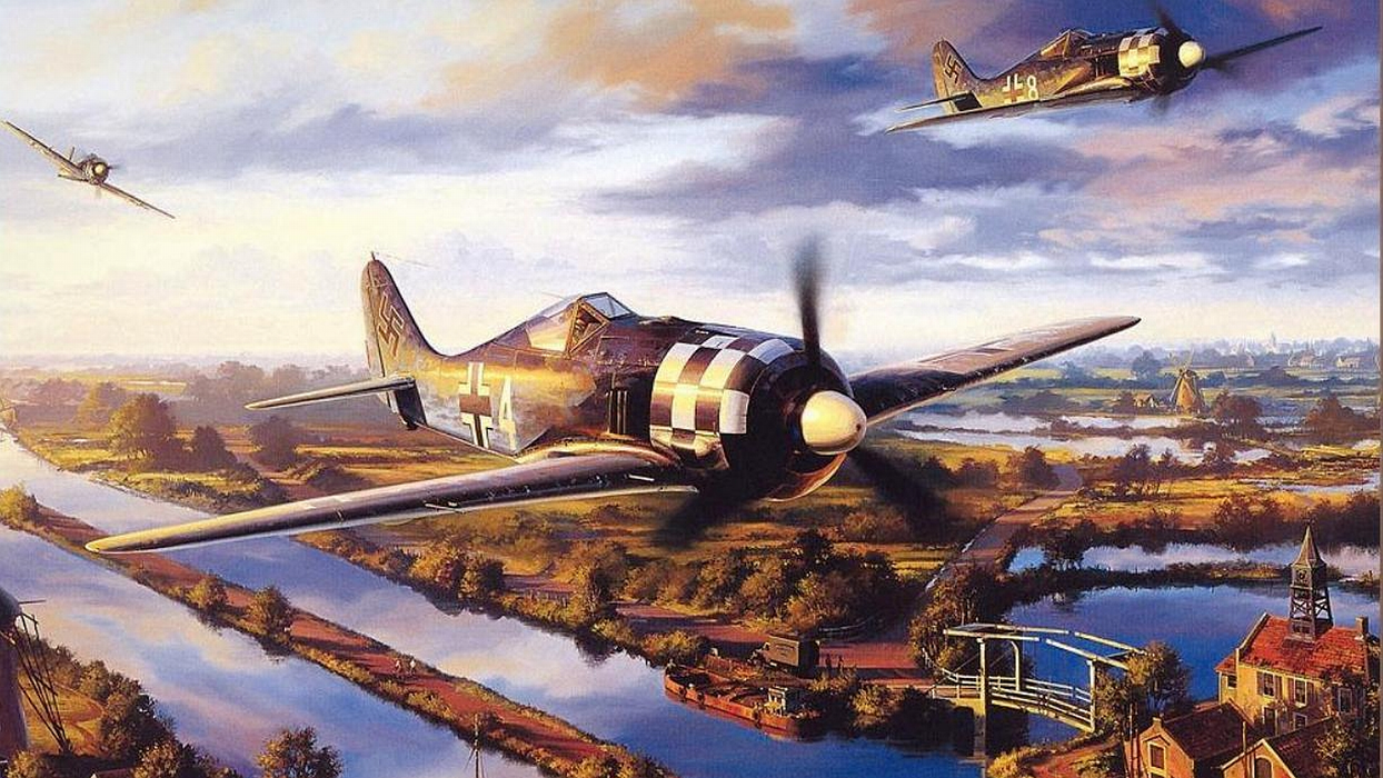FW-190百⾆鸟战⽃机图片壁纸
