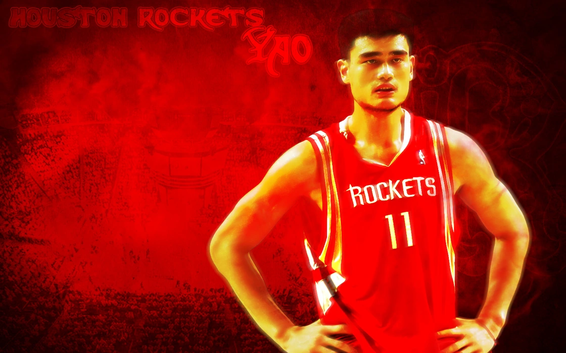 NBA篮球明星姚明高清桌面壁纸