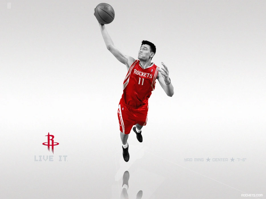 NBA篮球明星姚明高清桌面壁纸
