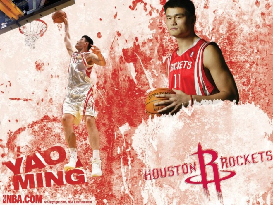 NBA篮球明星姚明高清桌面壁纸
