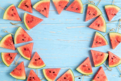 清新可口的西瓜水果图片桌面壁纸
