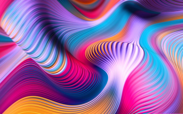 多彩抽象波浪背景素材图片壁纸
