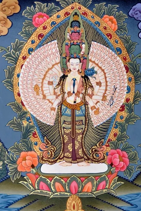 精美大白伞佛母高清图片赏析