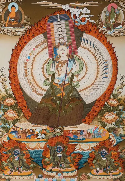 精美大白伞佛母高清图片赏析