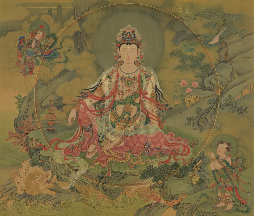 精美水月观音像高清赏析图片