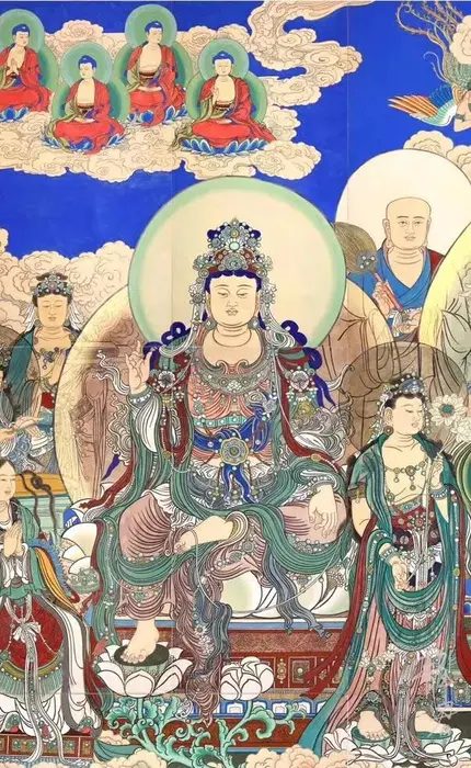 《弥勒说法图》名画赏析图片高清