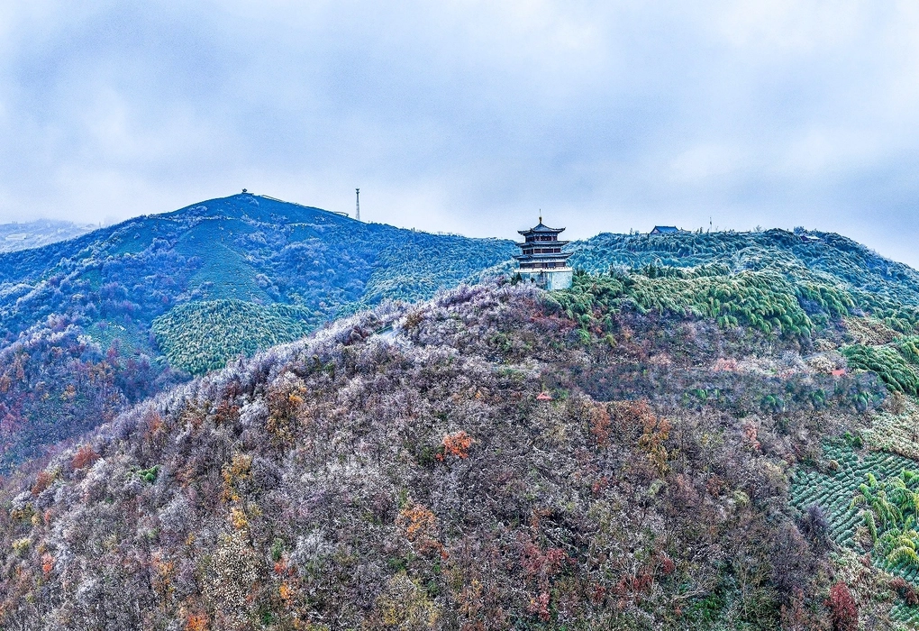 河南西九华山雪景旅游风景桌面