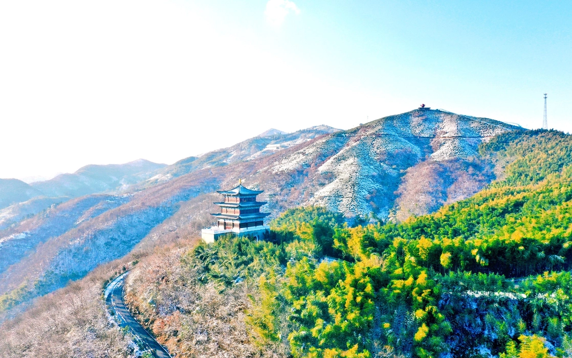 河南西九华山雪景旅游风景桌面