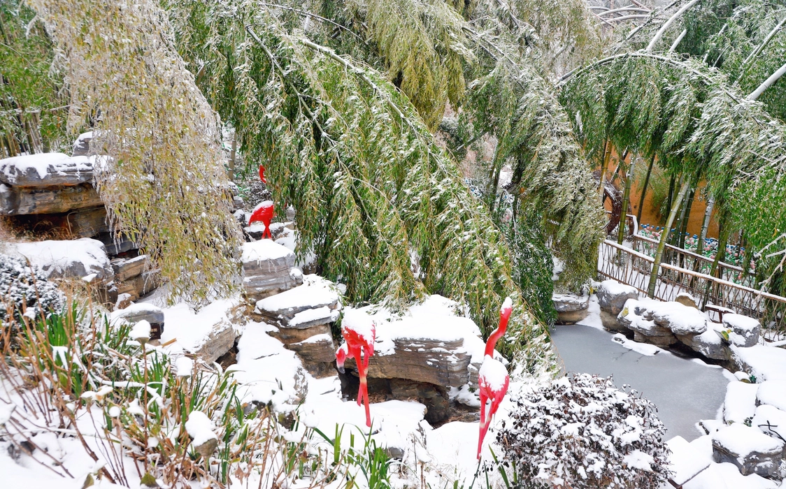 河南西九华山雪景旅游风景桌面