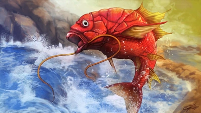 《神奇宝贝》鲤鱼王 Magikarp 图片桌面壁纸 