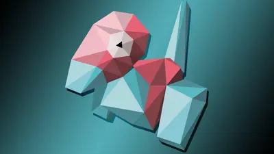 《神奇宝贝》多边兽 Porygon 图片桌面壁纸