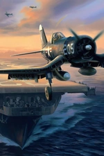 F4U海盗战斗机（Vought F4U Corsair）图片壁纸