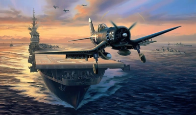 F4U海盗战斗机（Vought F4U Corsair）图片壁纸