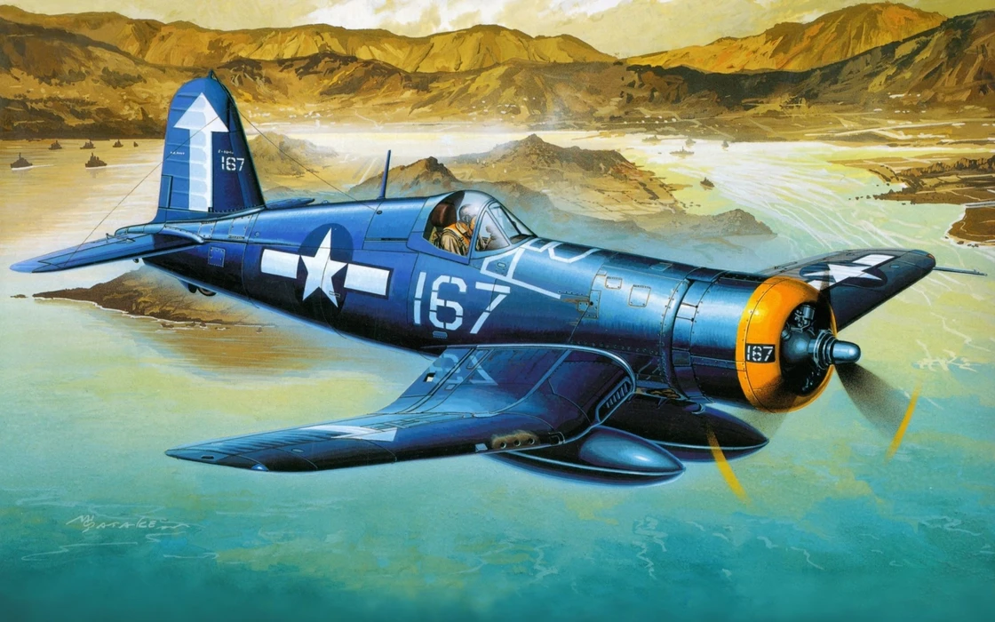 F4U海盗战斗机（Vought F4U Corsair）图片壁纸