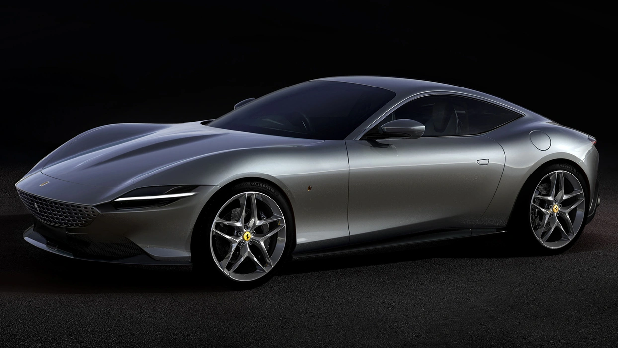 银色法拉利 Ferrari Roma 超跑图片壁纸