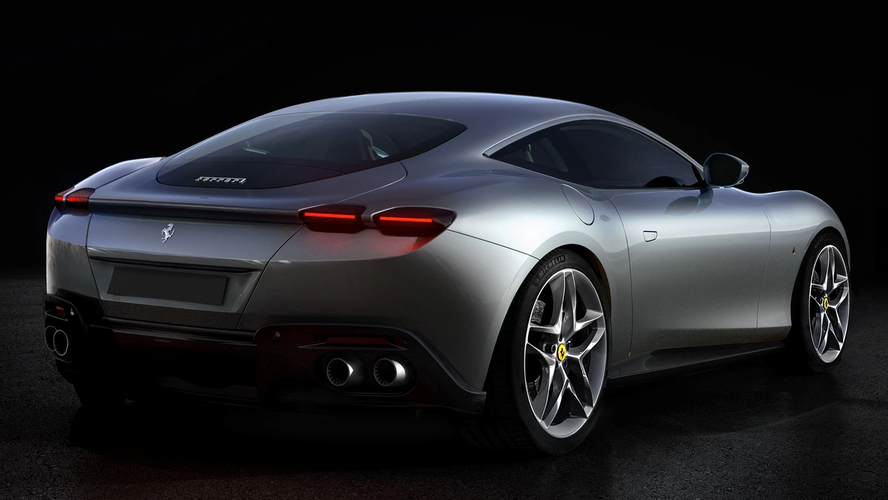 银色法拉利 Ferrari Roma 超跑图片壁纸