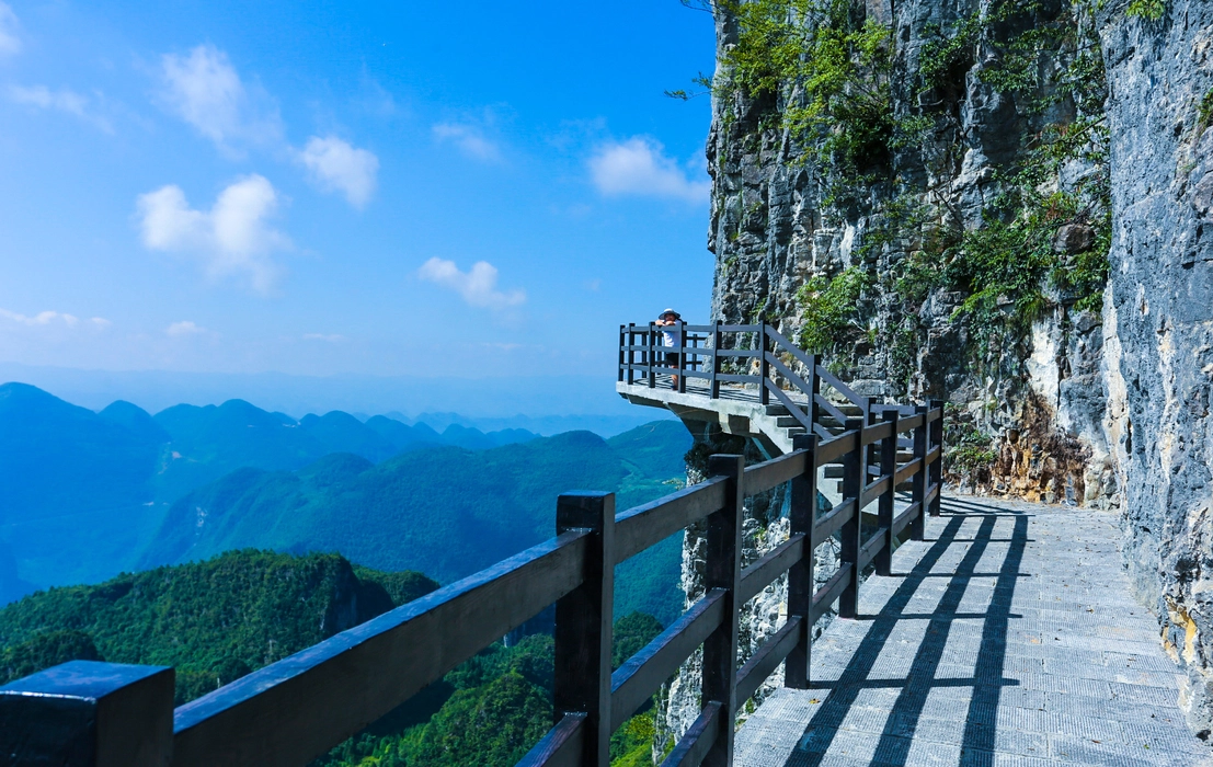 恩施大峡谷空中栈道旅游风景桌面