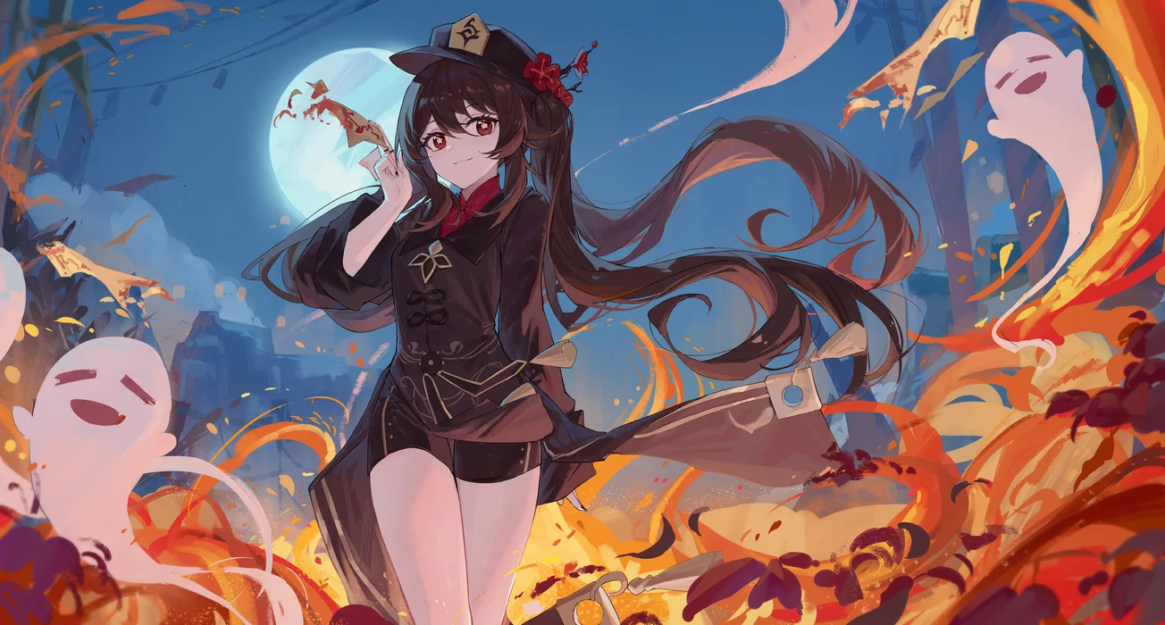 Genshin Impact《原神》胡桃 游戏美女图片壁纸