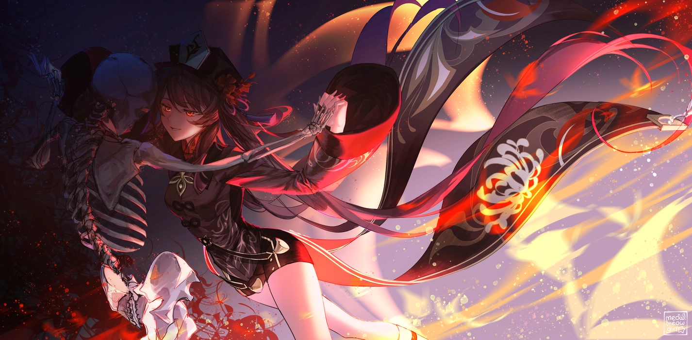 Genshin Impact《原神》胡桃 游戏美女图片壁纸