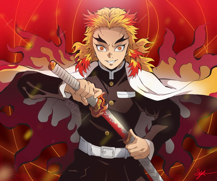 炼狱杏寿郎《鬼灭之刃》高清桌面壁纸