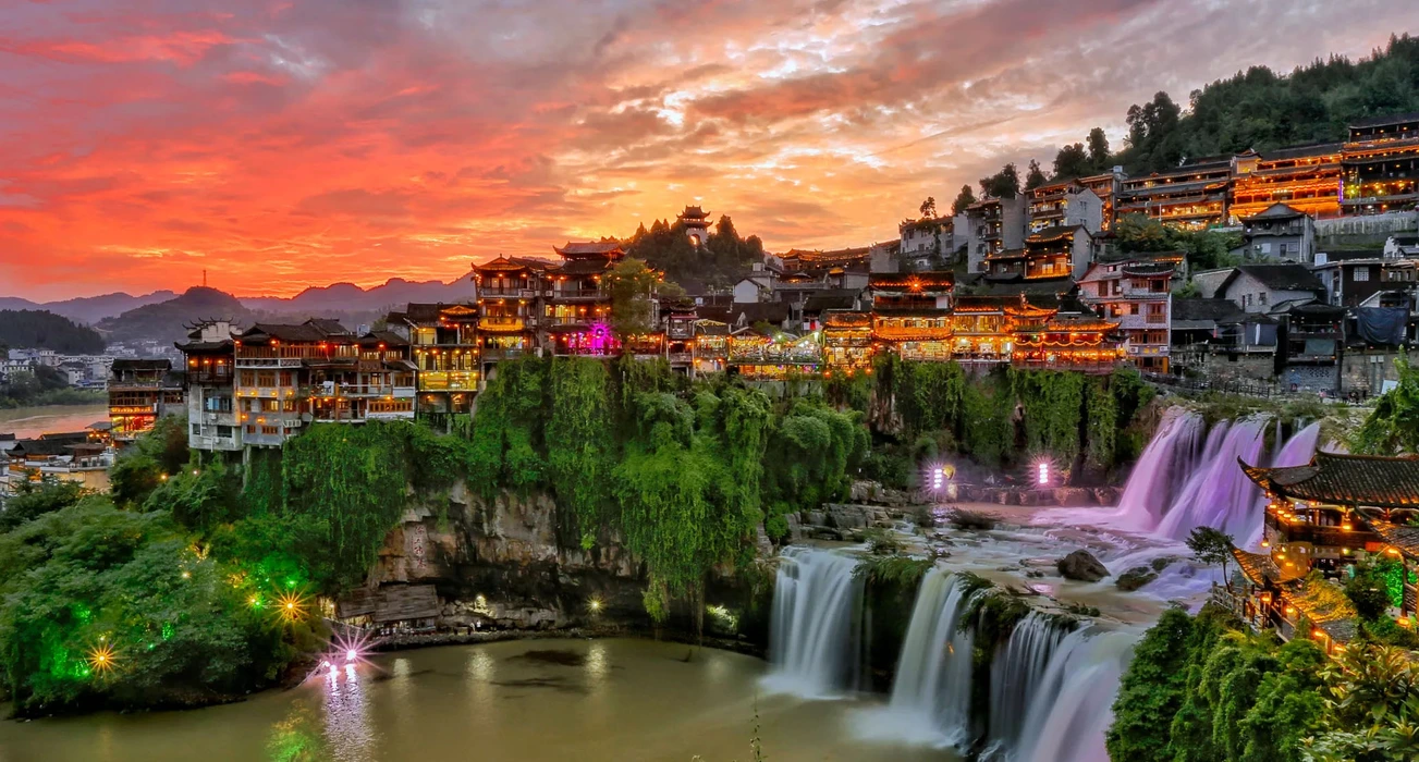 湖南湘西芙蓉古镇旅游风景桌面