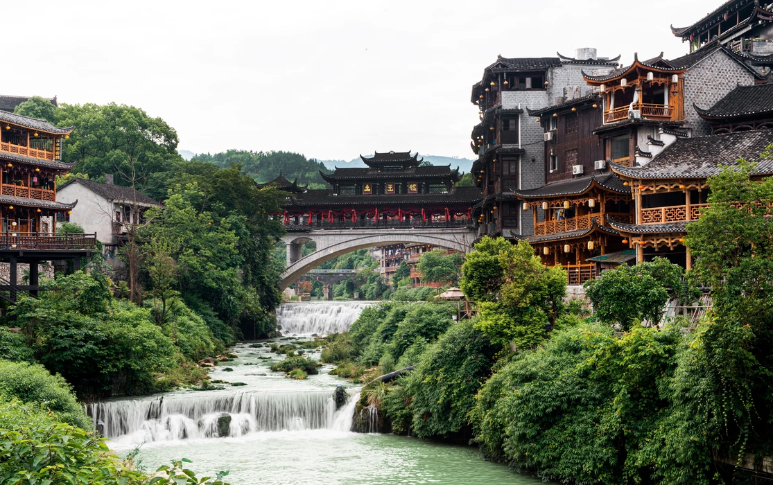 湖南湘西芙蓉古镇旅游风景桌面