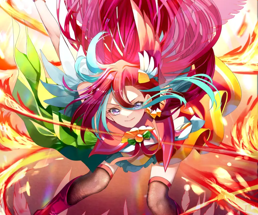  奇幻动漫《光之美少女》Tropical-Rouge! Pretty Cure 桌面壁纸