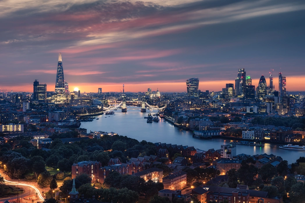 英国伦敦塔桥治愈系夜景图片壁纸