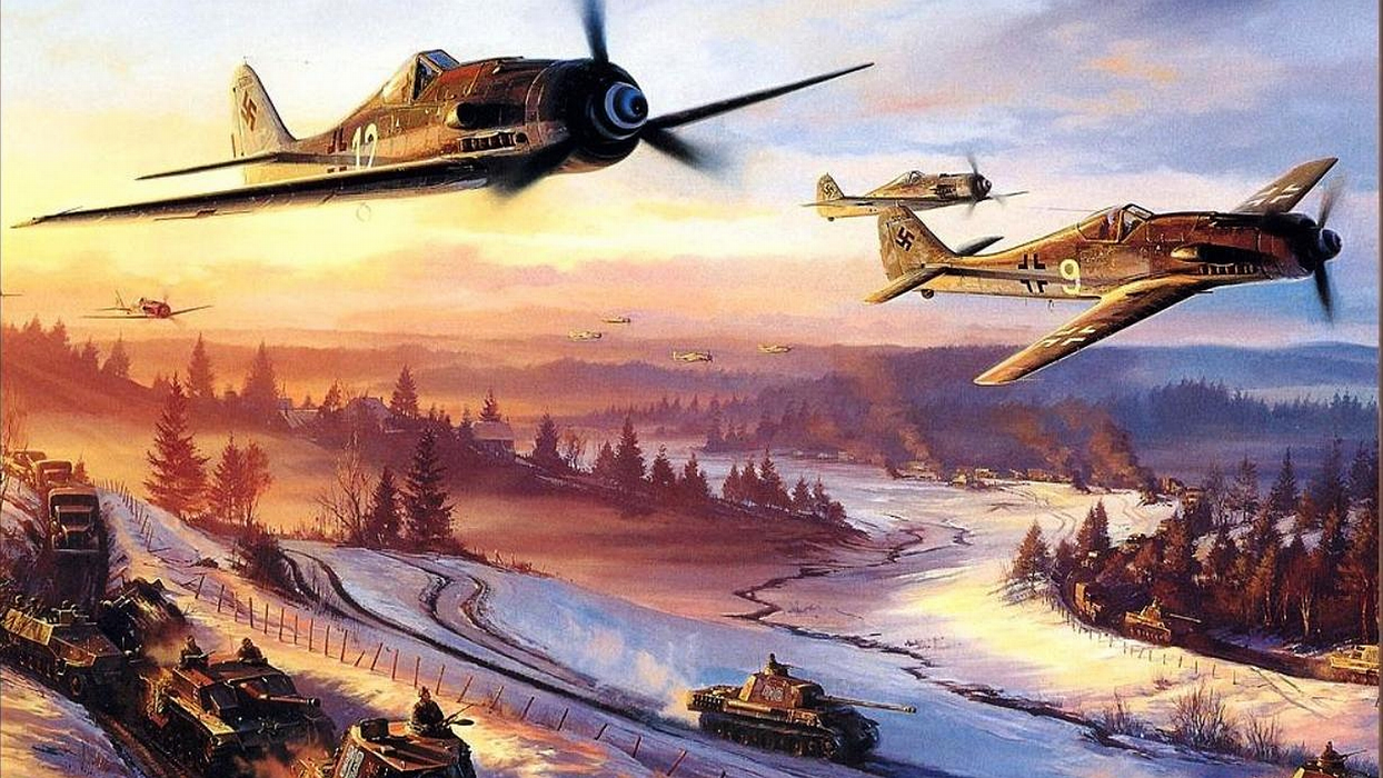 FW-190百⾆鸟战⽃机图片壁纸