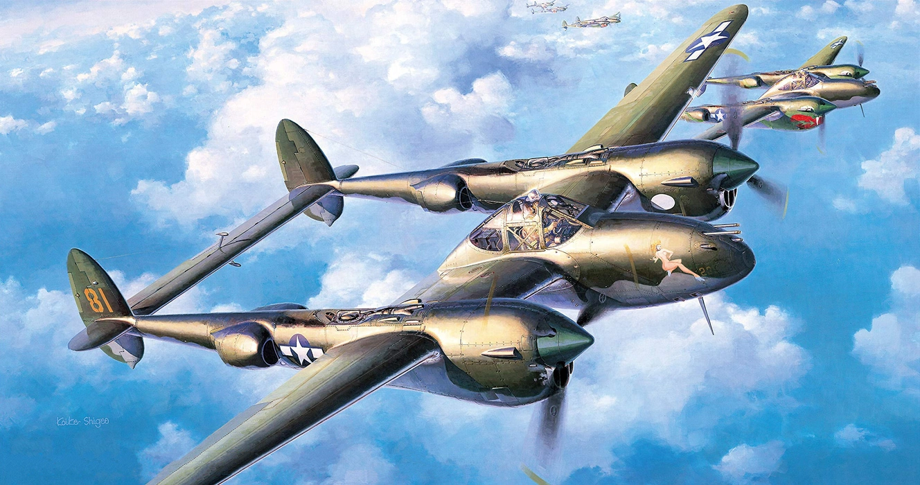 P-38闪电式战斗机（P-38 Fighter）图片壁纸