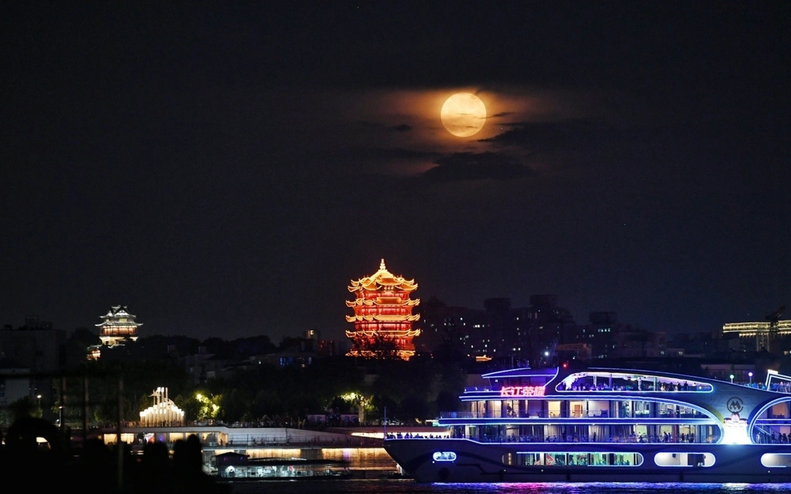 璀璨黄鹤楼之夜旅游风景桌面