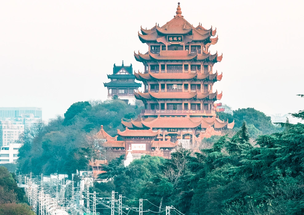 璀璨黄鹤楼之夜旅游风景桌面