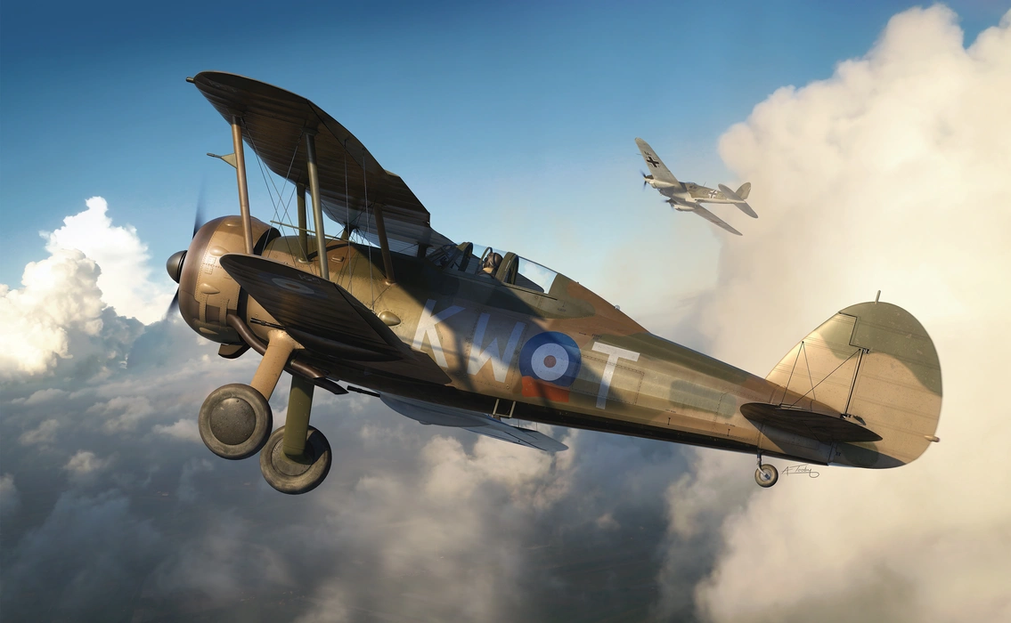 角斗士式战斗机（Gloster Gladiator）图片壁纸