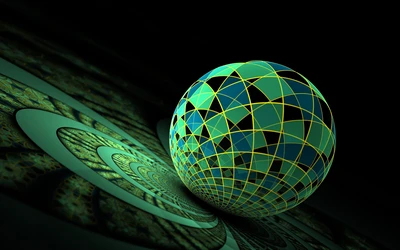 抽象球体3D科技设计美学图片壁纸