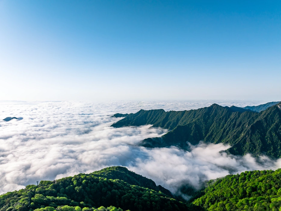 俯瞰梵净山云端仙境旅游风景桌面