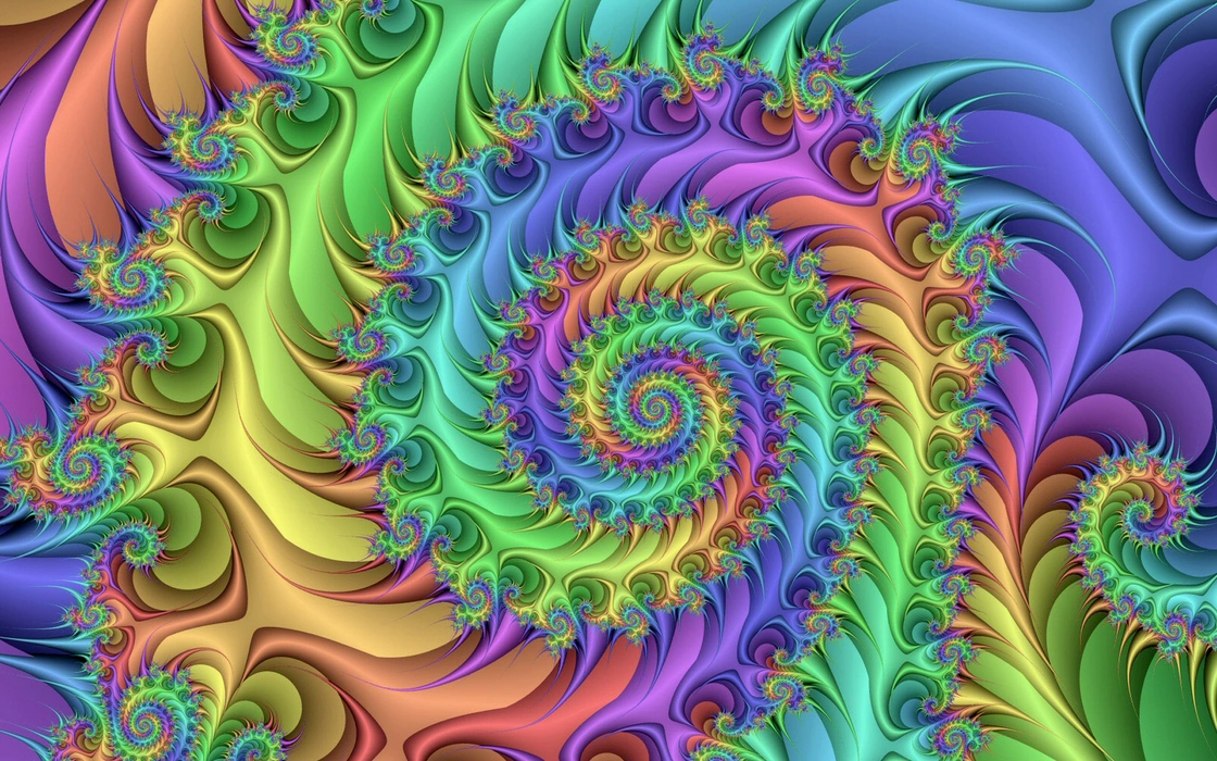 3D抽象分形数字美学图片桌面壁纸
