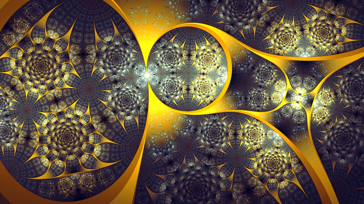 3D抽象分形数字美学图片桌面壁纸