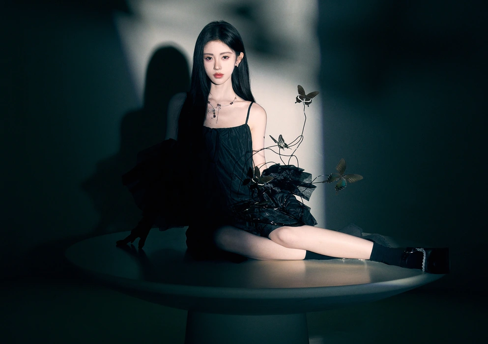 鞠婧祎黑暗蝴蝶唯美写真壁纸