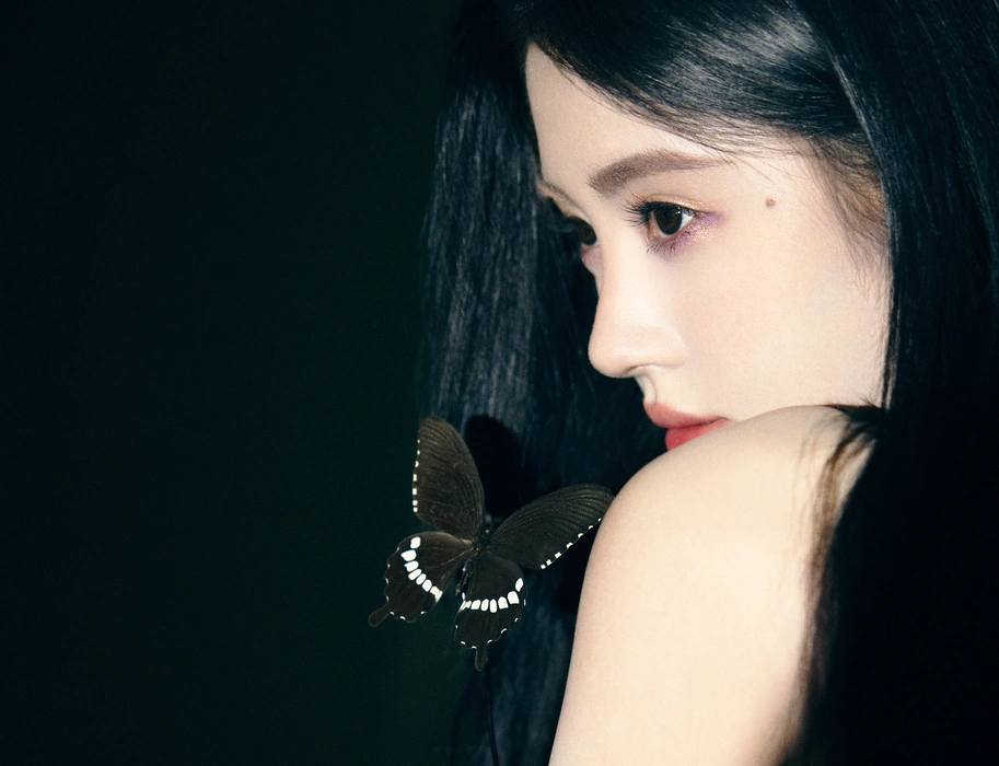 鞠婧祎黑暗蝴蝶唯美写真壁纸