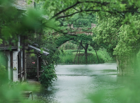 濮院时尚古镇旅游风景桌面