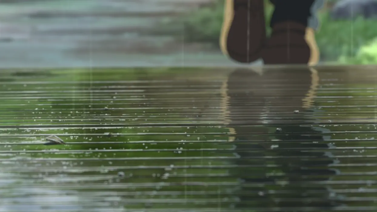 《言语之庭》动漫雨景唯美图片壁纸