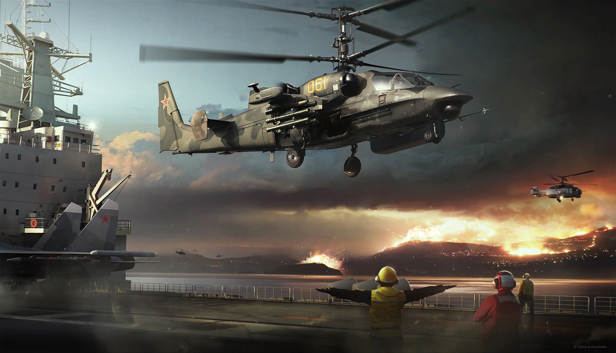 卡-52武装直升机（Kamov Ka-52 Alligator）壁纸