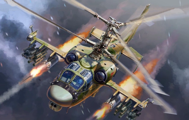卡-52武装直升机（Kamov Ka-52 Alligator）壁纸