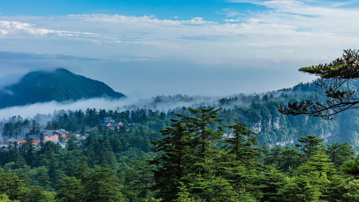 普贤菩萨道场峨眉山风景图片壁纸