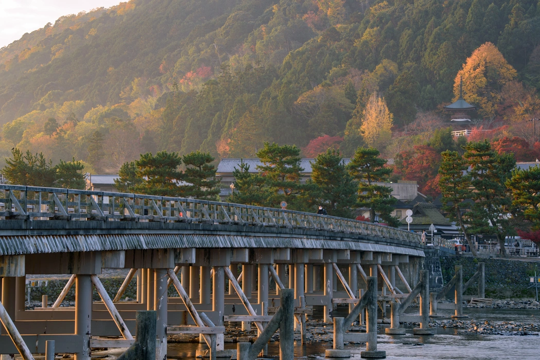 深秋寺庙红叶旅游风景桌面高清