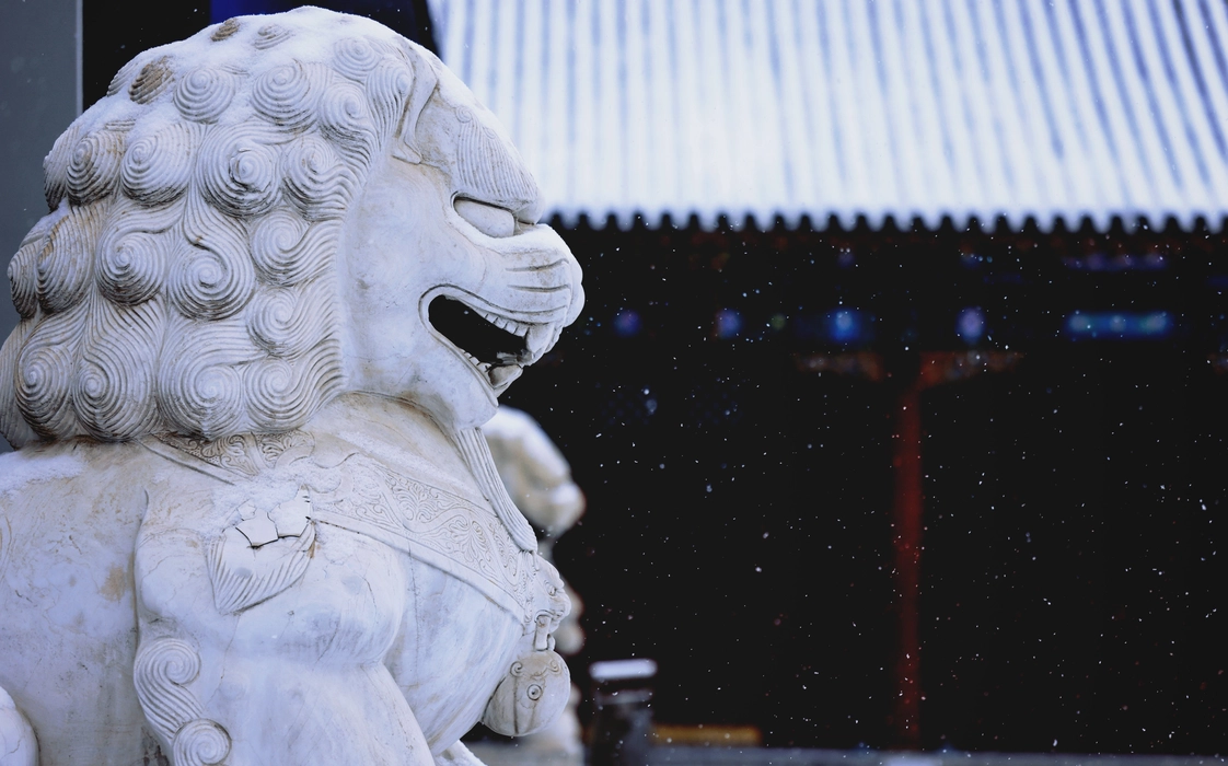 2024年沈阳故宫初雪风景壁纸