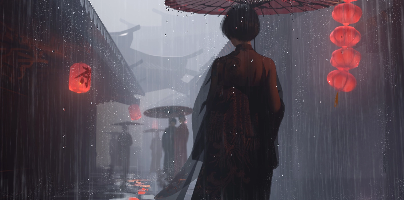 wlop《鬼刀》小绿 短发动漫女孩壁纸